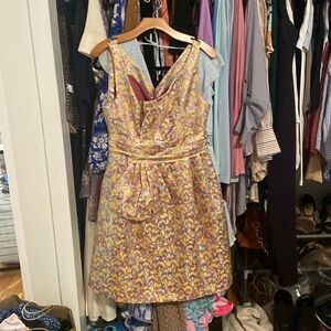 Gold bow dress by Zac Posen size 6